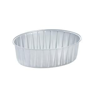 Aluminium bakjes ovaal 12.3cm x 9cm x 4cm 1vaks zilver