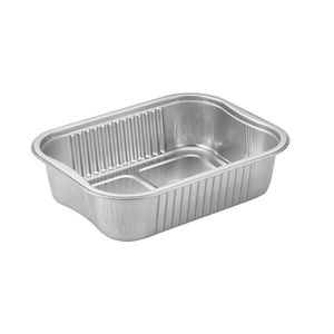 Aluminium bakjes rechthoekig 17.8cm x 13.6cm x 4.5cm 1vaks 725ml zilver