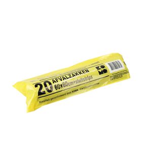 Afvalzak 60cm x 80cm 50µm grijs 60L komo ldpe