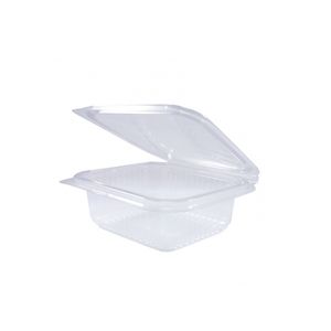 Cups met deksels rechthoek 13.5cm x 12.5cm x 5cm 500ml pet transparant