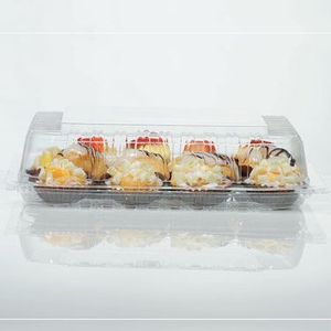 Petbak met deksel transparant 220mm x 220mm x 50mm