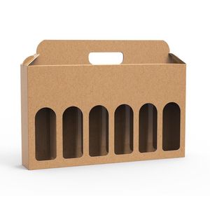 Bierkarton 6 fles bruin onbedrukt