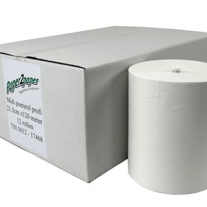 Poetsrol Paper2Paper 20cm x275m midi 1 laag wit