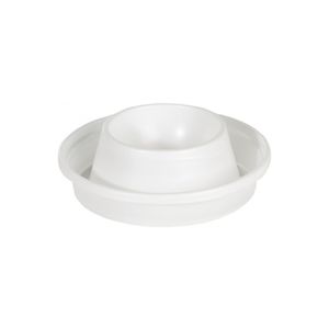 Eierdop plastic rond 8cm wit