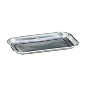 Aluminium bakjes rechthoekig 15.3cm x 9.3cm x 1cm 1vaks 95ml zilver