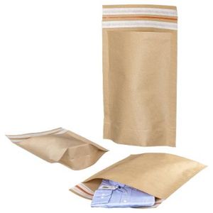 Webshopzak 20cm x 6cm x 25+8cm + bruin