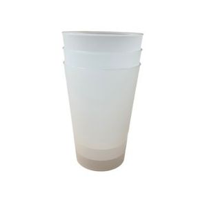 Beker re-useable pp recht 6cm 11.8cm 430ml mat transparant
