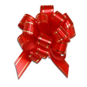 Svelto strikken 19mm rood met goudstreep