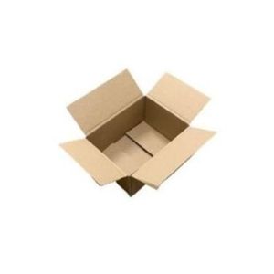 Amerikaanse vouwdoos 200mm x 150mm x 100mm enkel golf B bruin onbedrukt