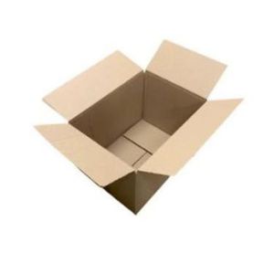 Amerikaanse vouwdoos 305mm x 220mm x 200mm enkel golf B bruin onbedrukt