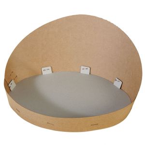 Fruitschaal 22cm ovaal met opstaande rand kraft