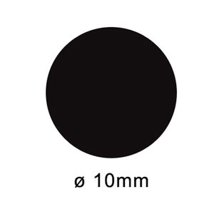 Etiket op rol 10mm zwart 