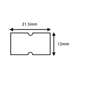 Etiket Motex MX-5500 21.5mm x12mm wit permanent