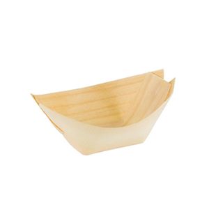 Bootje S hout fsc ovaal naturel