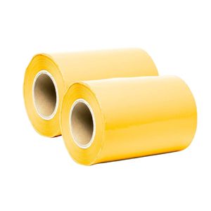 LLDPE handwikkelfolie 10cm x 150m 23µm geel