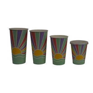 Milkshakebeker karton+pe recht 9cm 11cm 350ml sunny