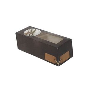 Rolladedoos met venster 25cm x 10cm x 9cm grijs/zwart greystone