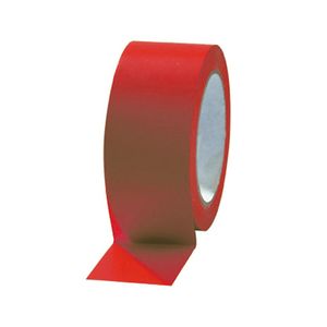 PVC solvent tape 50mm x 66m rood onbedrukt 35µm
