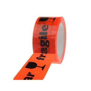 PP acryl tape 50mm x 66m oranje breekbaar 32um