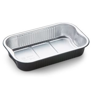 Aluminium bakjes Ready2Cook rechthoekig 26.5cm x 16.2cm x 4.7cm 1vaks 1442ml zwart
