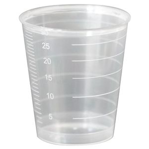 Borrelglas plastic 40ml transparant