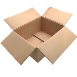 Amerikaanse vouwdoos 420mm x 330mm x 210mm dubbel golf BC bruin onbedrukt