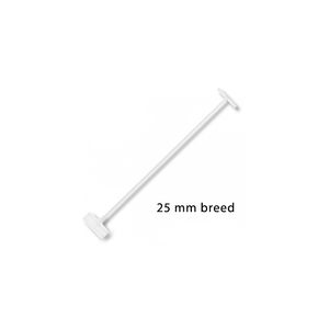 PP pins standaard 25mm x2.5cm wit