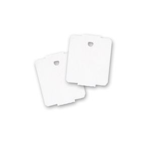 Confectie label ht26 25mm x28mm wit