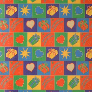Cadeaupapier sinterklaas 50cm x 200m 071 wit kraft 70gr / m2