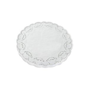 Taartrand 11.4cm rond wit onbedrukt