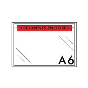 Paklijstenveloppen plastic 165mm x 122mm A6 documents enclosed