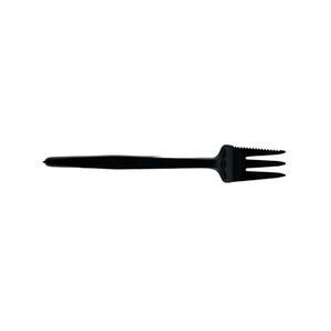 Reuseable snackvork met kartel polypropyleen 14cm zwart