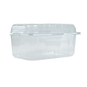 Fruitbak met vast deksel 11.5cm x 19cm x 8.5cm 500gr transparant