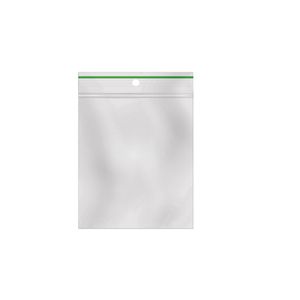 Gripzak ldpe 80mm x 120mm 50µm onbedrukt met 5 mm gat