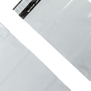 Webshopzak 50cm x 70cm + 5cm 50µm wit onbedrukt