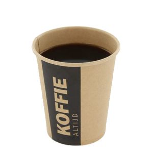 Beker karton recht 8cm 237ml bruin Altijd Koffie