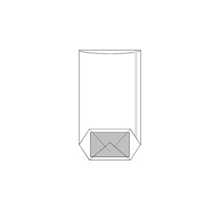 Polyprop kruisbodem zak 12cm x 27.5cm 35µm blanco 