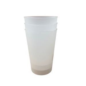 Beker re-useable pp recht 6.7cm 11.8cm 515ml mat transparant