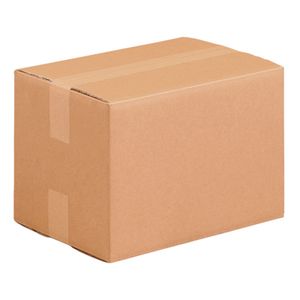 Amerikaanse vouwdoos 340mm x 240mm x 240mm dubbel golf BC bruin onbedrukt