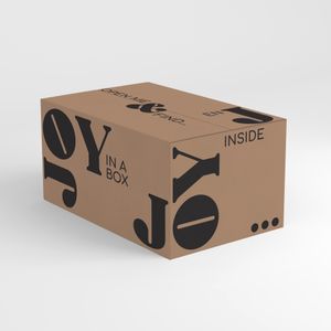 Pakketdoos A 310mm x 200mm x 140mm bruin/zwart joy in a box