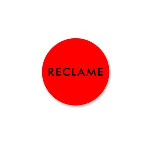 Etiket op rol 35mm zwart reclame