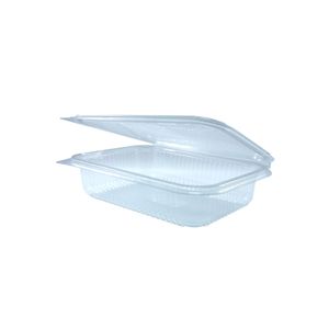 Cups met deksels rechthoek 18.5cm x 13.5cm x 4.5cm 750ml pet transparant