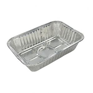 Aluminium bakjes rechthoekig 20.3cm x 13.8cm x 4.4cm 1vaks 850ml zilver