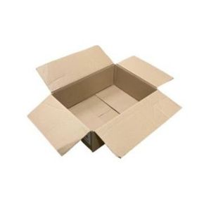 Amerikaanse vouwdoos 408mm x 306mm x 234mm enkel golf C bruin onbedrukt