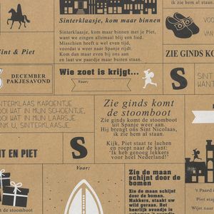 Cadeaupapier sinterklaas 50cm x 200m 023 bruin kraft 70gr / m2