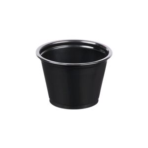 Cup rond 7.03cm x 4cm 100ml pp zwart 