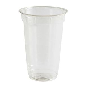 Cup beker 95mm x 12.9cm 400ml rpet transparant