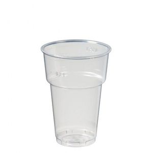 Bierglas met schuimkraag plastic 250ml transparant