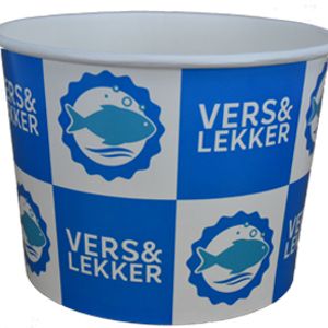 Karton snackbak bucket vers en lekker vis 42oz