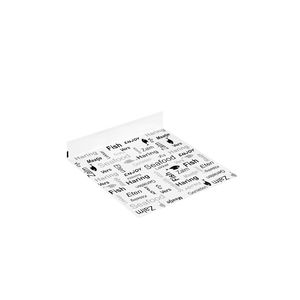 Vlakke plastic zak 25cm x 29cm zwart/wit Enjoy fish